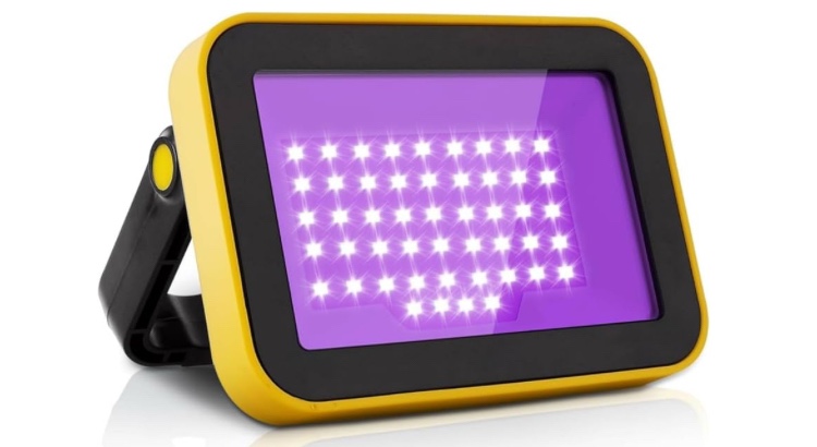 2 Pack Rechargeable LED Black Light, Battery Powered Portable Blacklight, 400nm LED Flood Light Black Lights, Neon Glow Party, Blacklight Catfishing, Halloween, Glow in The Dark Decoration