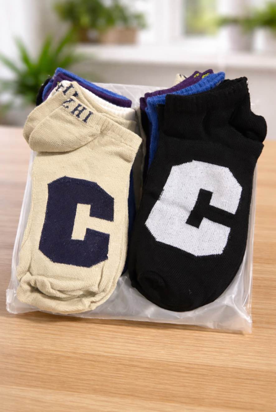 10-Pack ZHI No Show Socks Variety Colors  