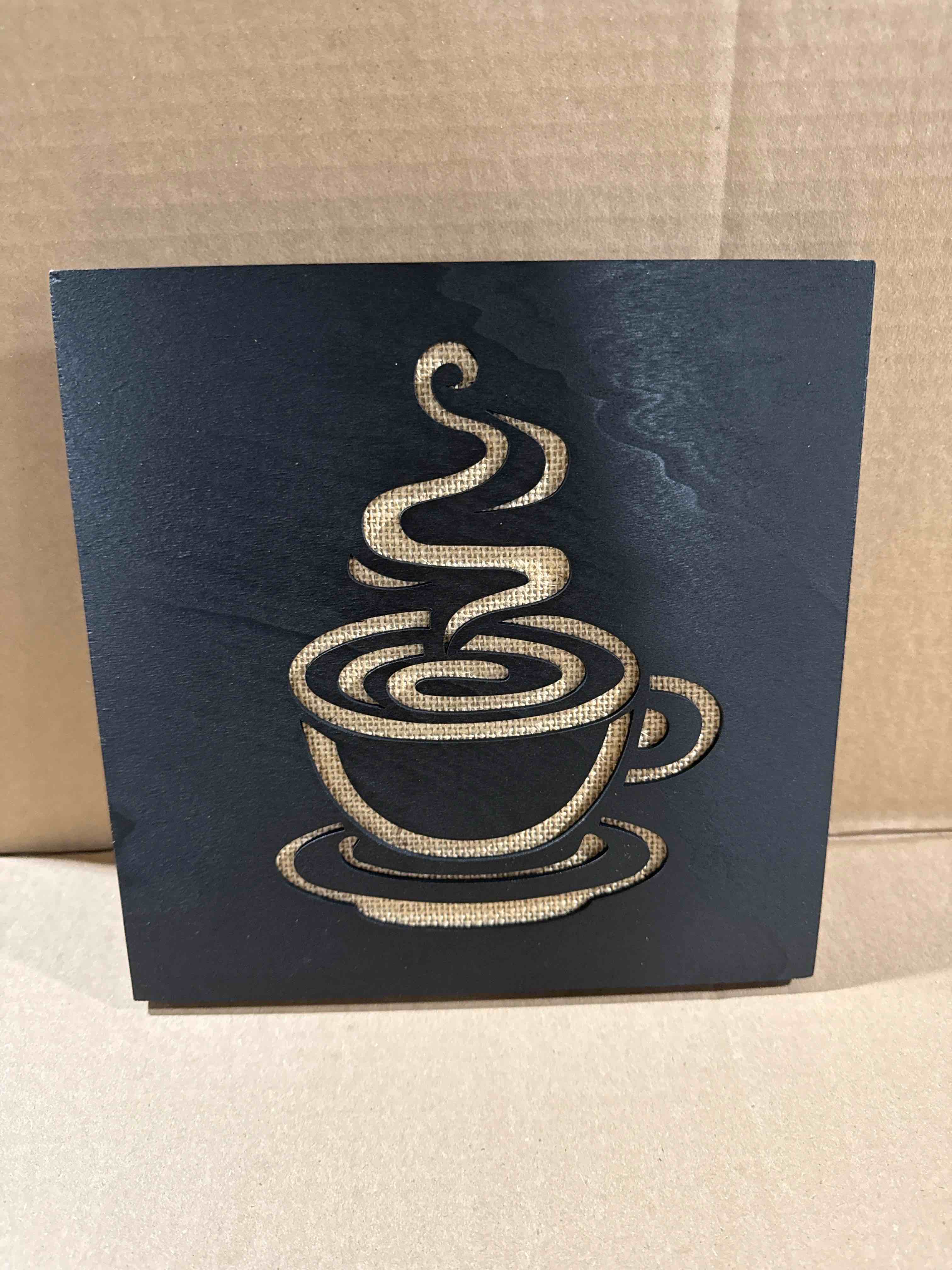 Condition photo showing New/Like New for Signature Homestyles Coffee Wood Sign  