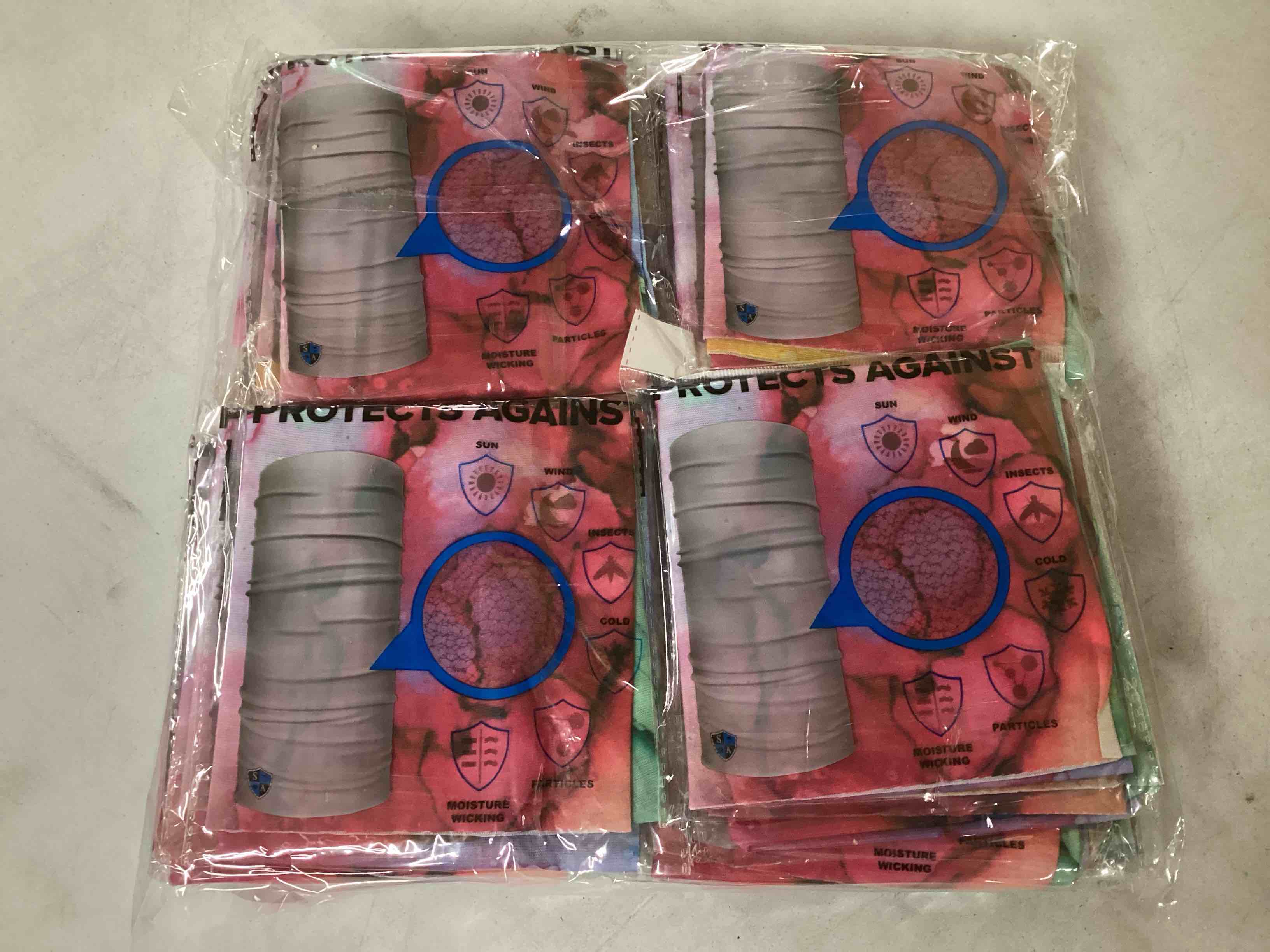 Pack of 50 SA Company Multipurpose Gaiter Face Shield (Watercolor)