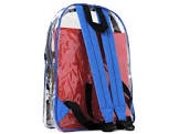 transparent vinyl security backpack blue 