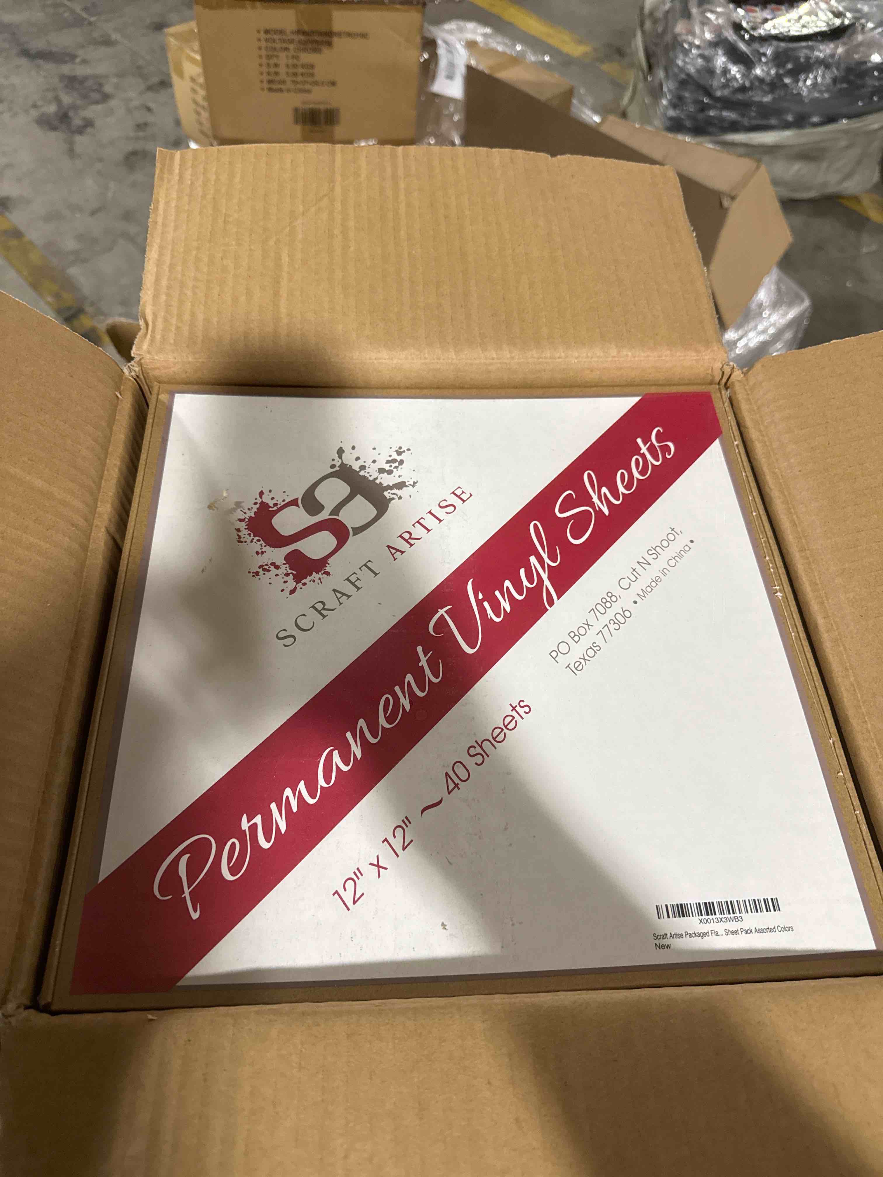 Condition photo showing Brand New for permanent vinyl sheets 12” x 12” 40 sheets