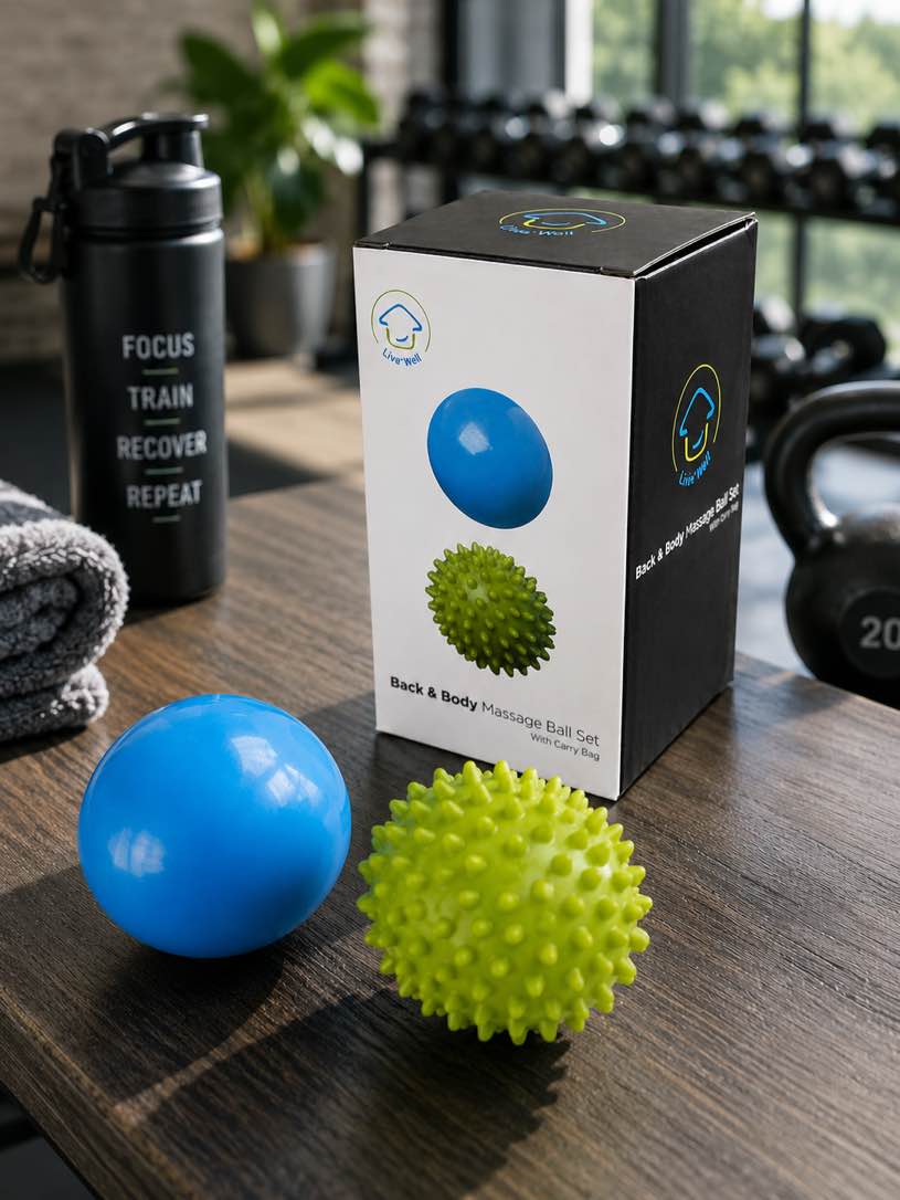 Back & Body Massage Ball Set with Carry Bag