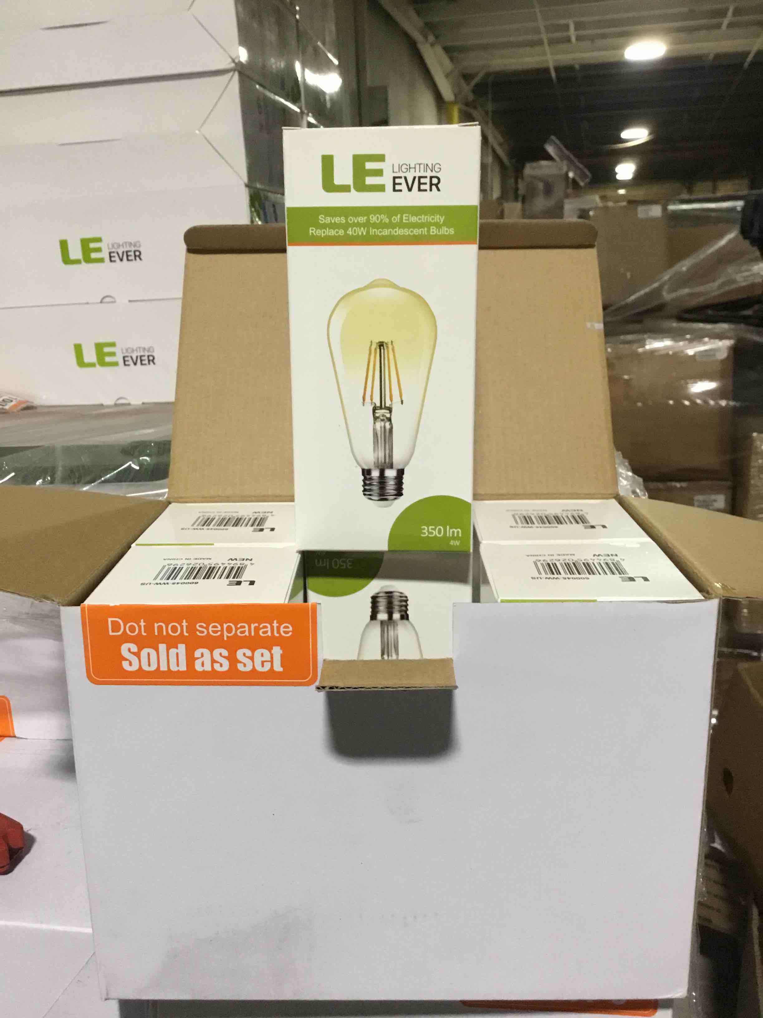 6 pack Edison Light Bulbs 60W Equivalent, Dimmable Vintage LED Light Bulbs, E26 Medium Base, Warm White 2700K, ST58, 4W, 800LM, 80+ CRI, Antique Decorative Filament LED Bulb, Clear Glass, 6 Pack