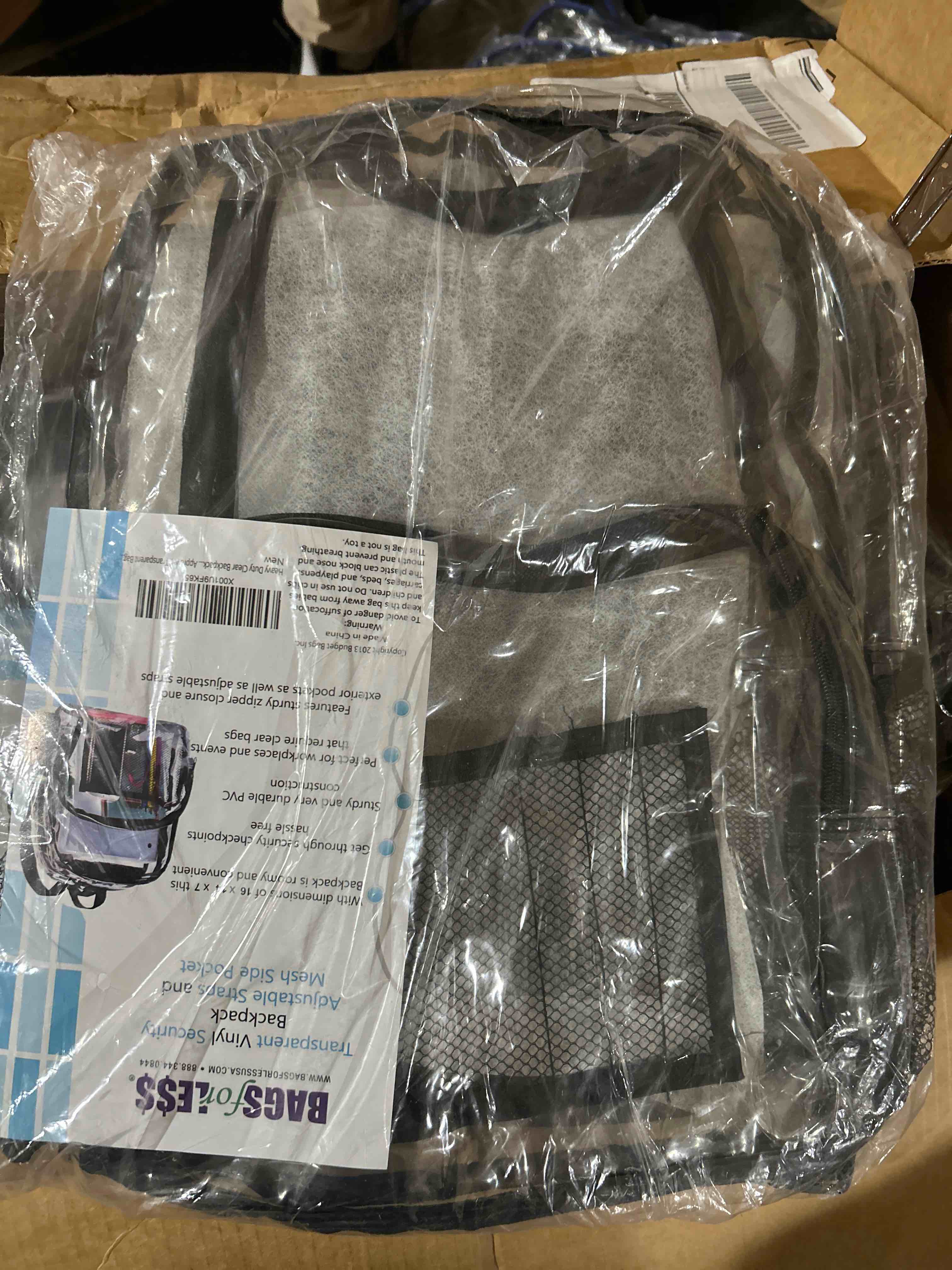 bags for less transparent vinyl security backpack
