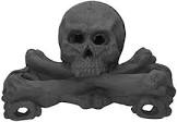 Stanbroil Imitated Human Skulls and Bones Gas Log Decoration, Halloween Decor for Indoor and Outdoor Fireplaces and Fire Pits, 1-Pack, Gray - Patent Pending