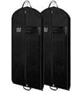 Bag For Less Set of 2 , 60” Black Garment Bag for Suits Dresses and Coats