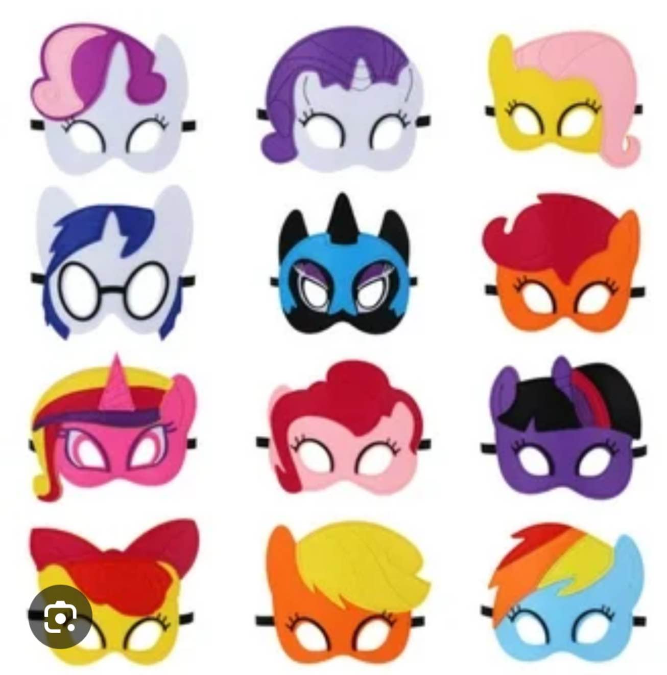Pack of 12 Park Ave Felt Mask for Pony Theme Party - 12 Masks - Comfortable, One-Size-Fits-Most Design - Premium Quality Eco-Felt and Fleece. Perfect for Birthday, Gift, Party Favor, Cosplay!