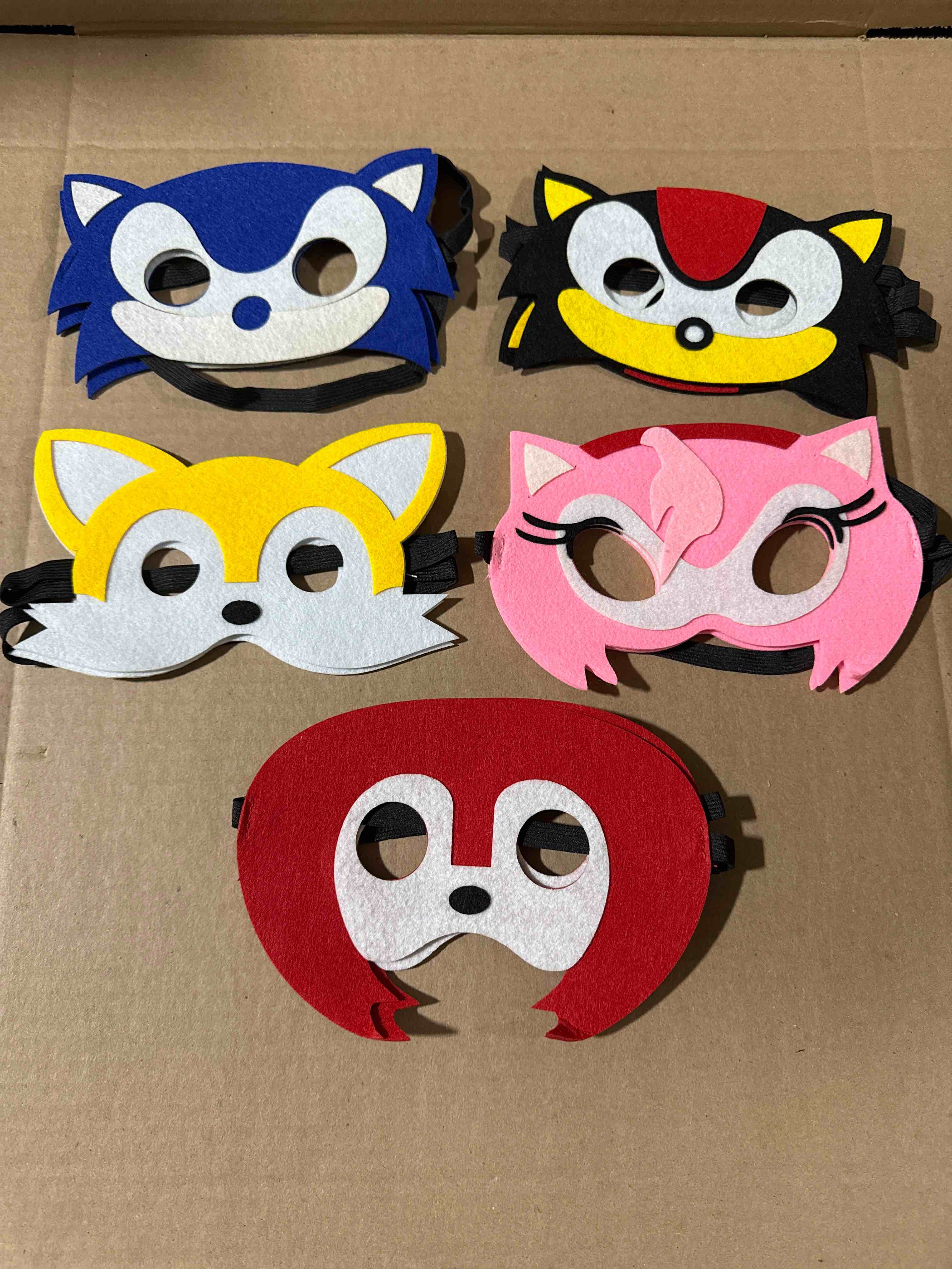 Condition photo showing New/Like New for pack of 10 all star games pretend felt masks for power rangers party  comfortable, one-size-fits-most design - premium quality eco-felt and fleece. perfect for birthday, gift