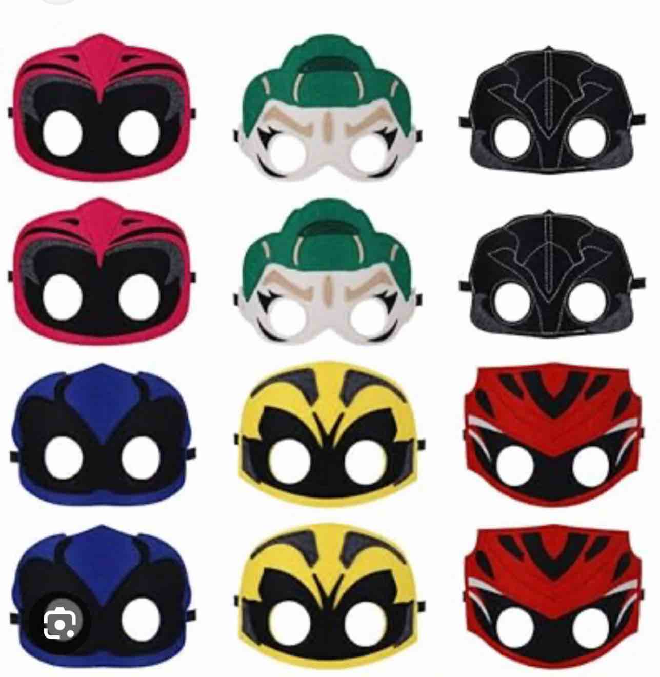 pack of 12 all star games pretend felt masks for power rangers party comfortable, one-size-fits-most design - premium quality eco-felt and fleece. perfect for birthday, gift