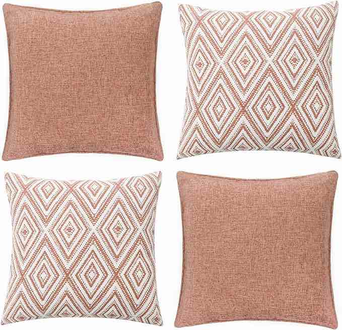 HPUK Throw Pillow Set of 4(Wine)