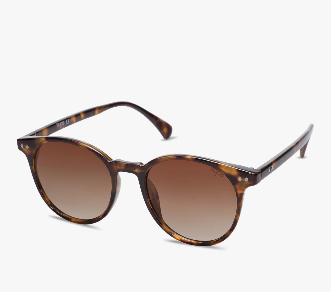 SOJOS Small Round Classic Polarized Sunglasses for Women Men Vintage Style UV400 Lens