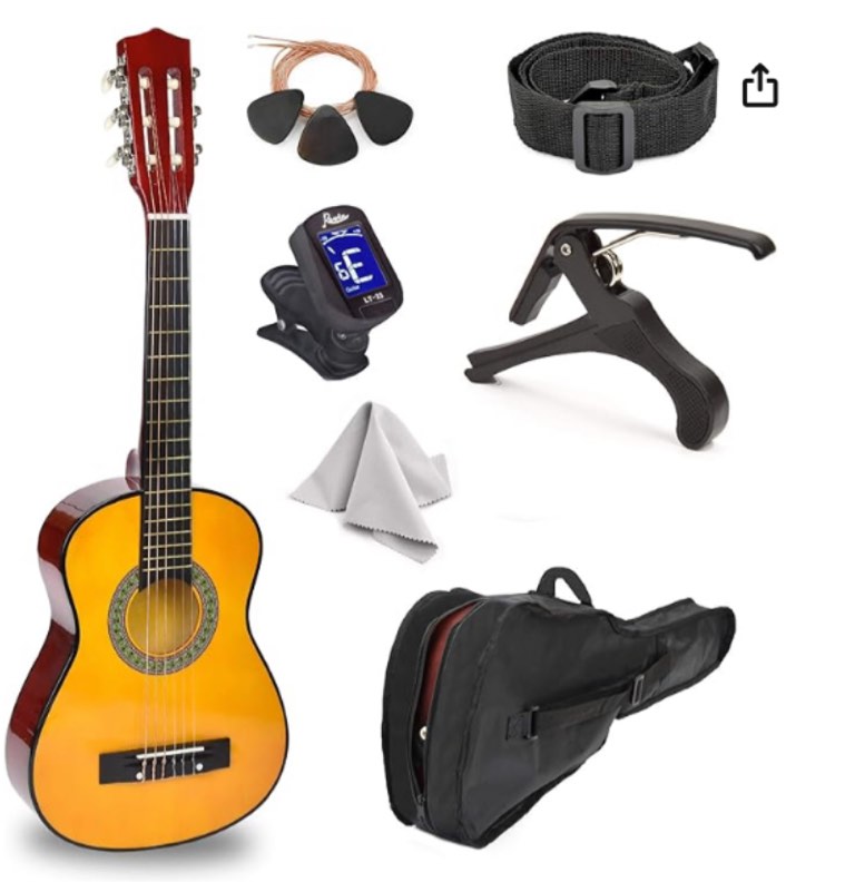 master play 30” natural wood guitar kids/beginners 