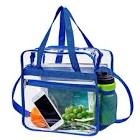 Clear Bag Stadium Aprroved 12” x 12” x 5.5” Clear and Blue