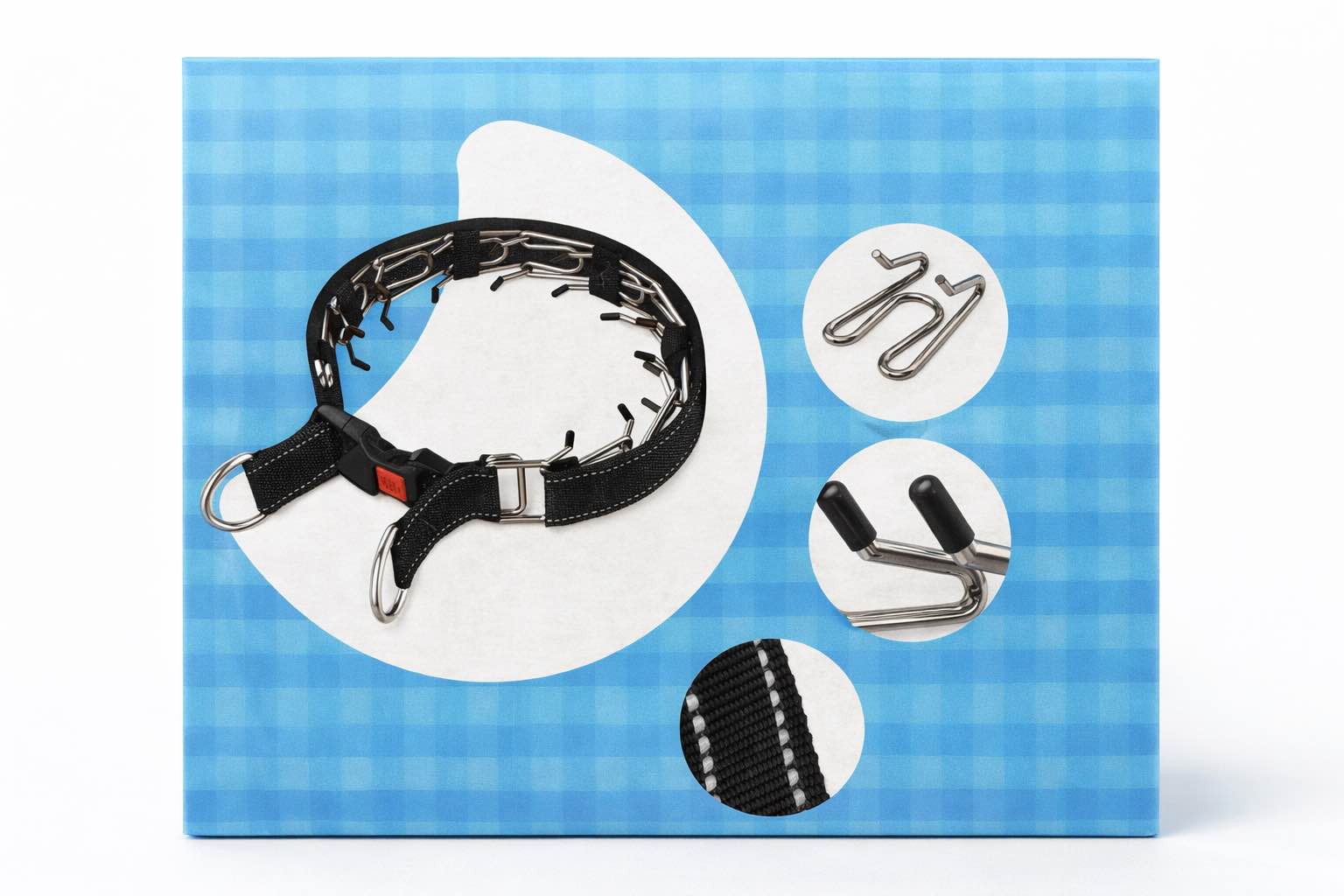 size, small blue dog, prong training collar