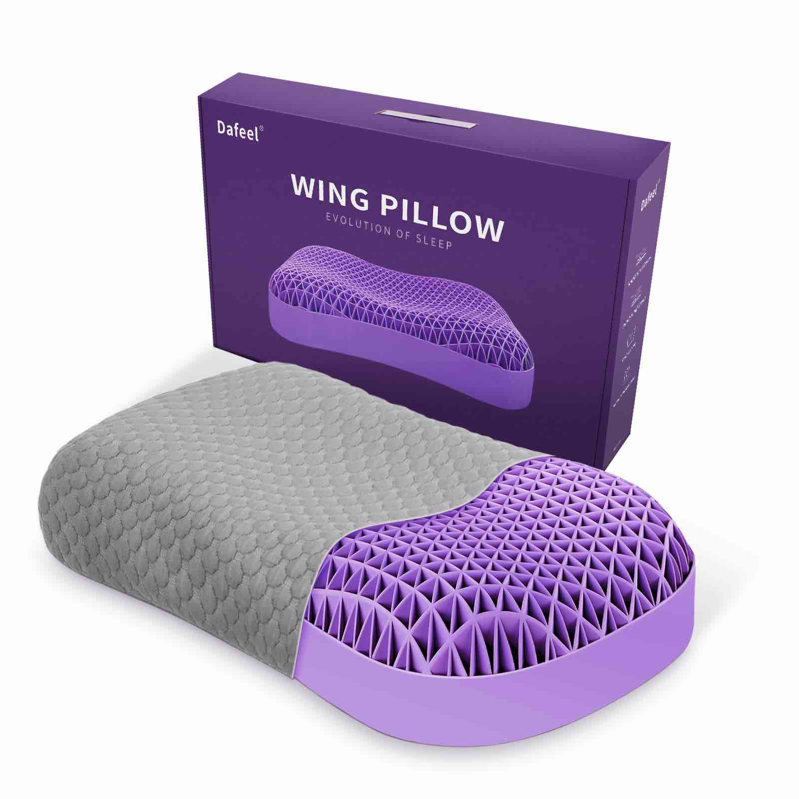 Dafeel Cooling Pillow for Back Sleepers, Extra Soft & Super Heavy, Washable & Ultra-Durable Cervical Neck Pillow for Hot Sleepers with Dirt-Resistant Pillowcase 
