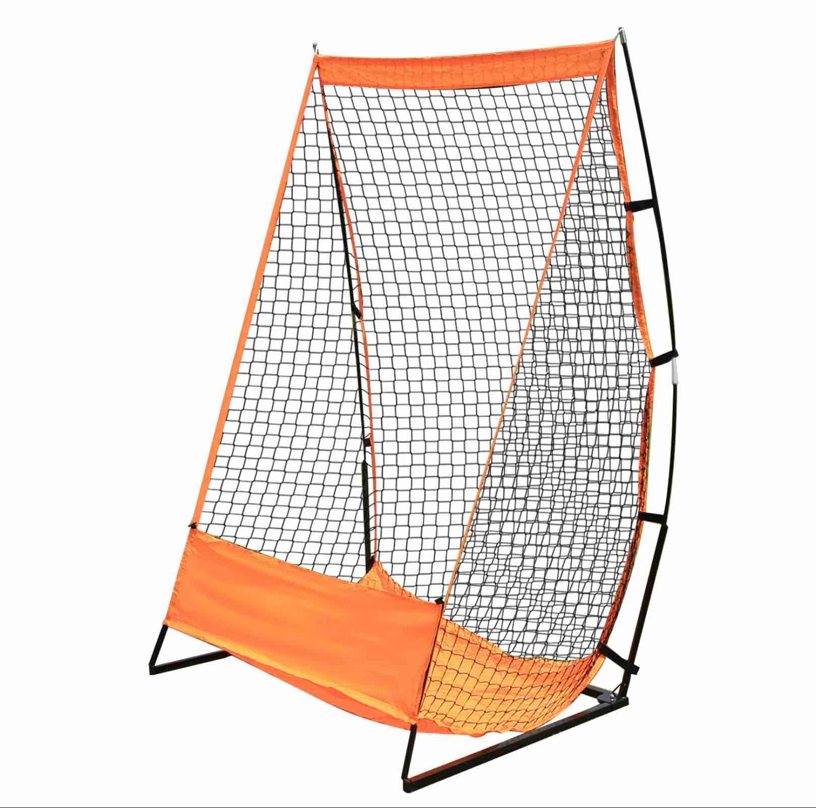 mr football kicking net with carrying case, multi-skill football net for pass, punt, kick and snap training, portable and easy to setup training football net w/ ball return & extra-large catch pocket