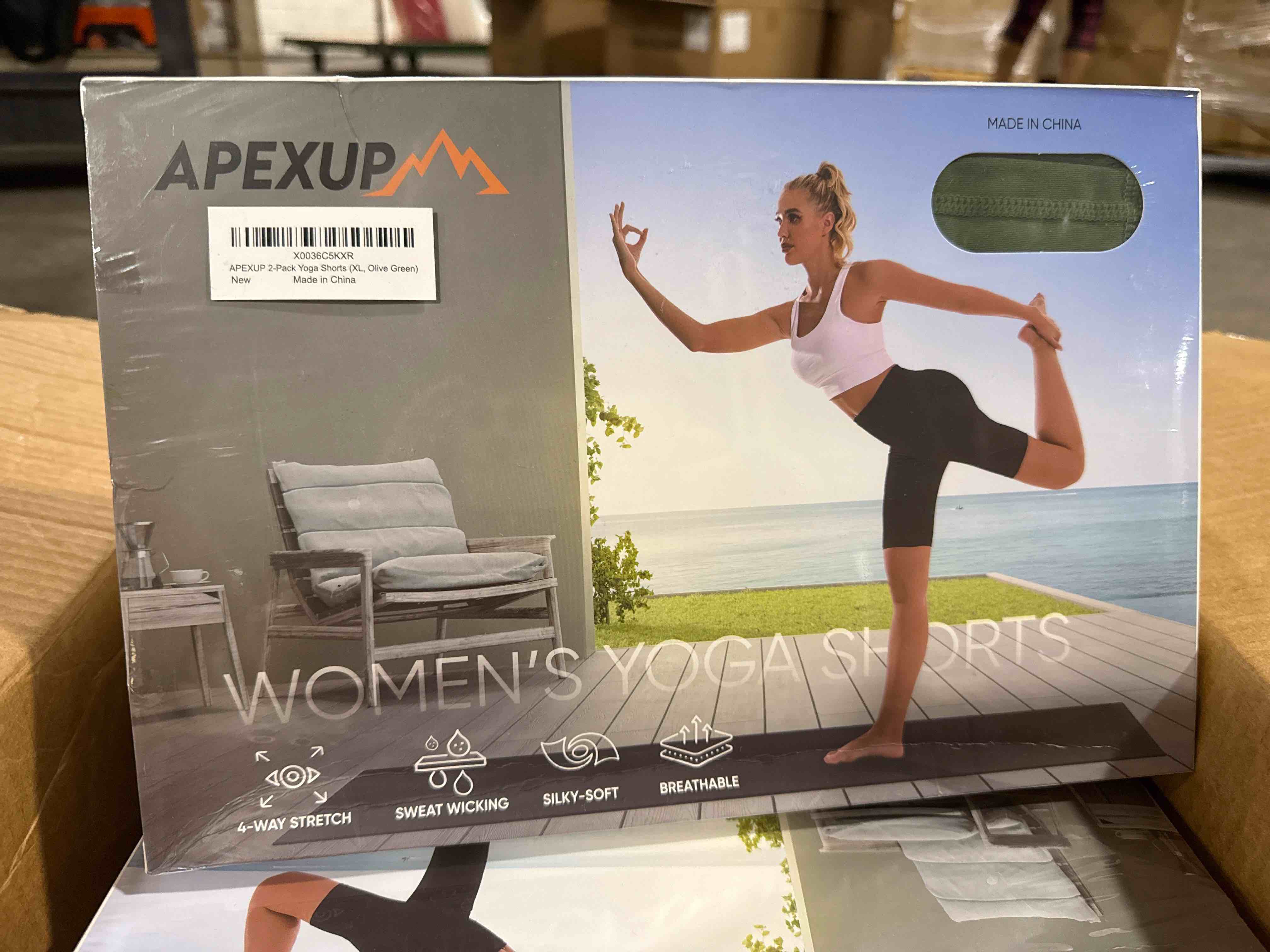 Apexup 2-pack yoga shorts XL Olive Green