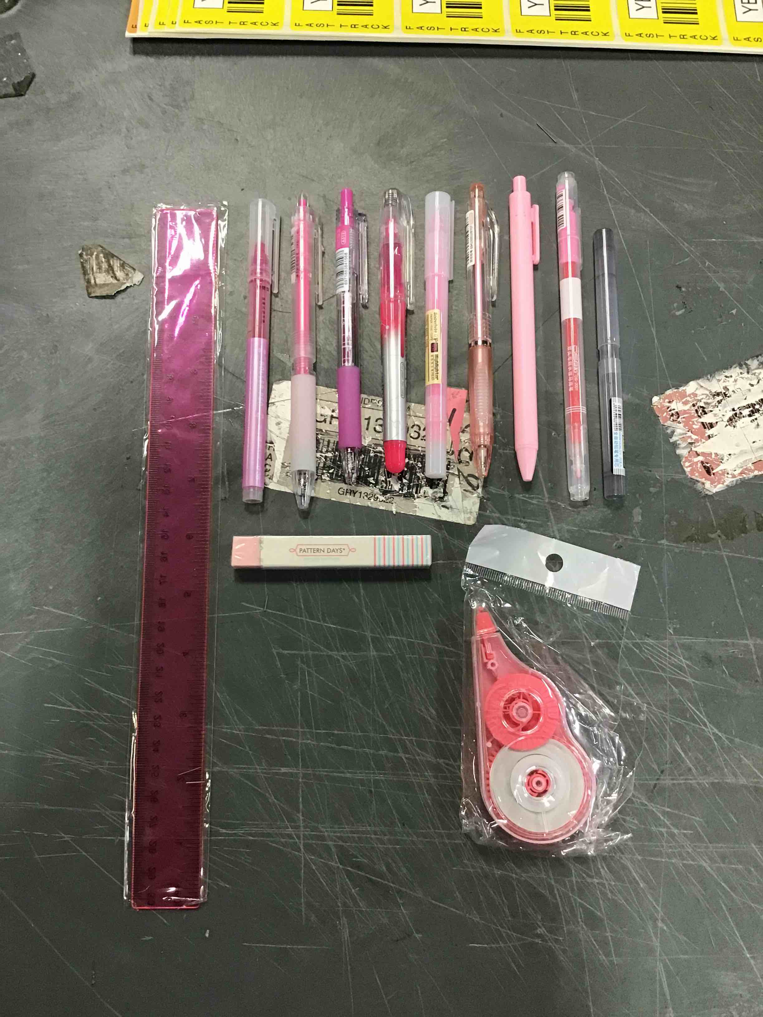 12 Pieces Pink ink Pen Set for School, Classes, Children Students 