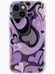 Purple Heart Swirl Case for iPhone 14 Pro Max, TPU Gifts Case for iPhone
