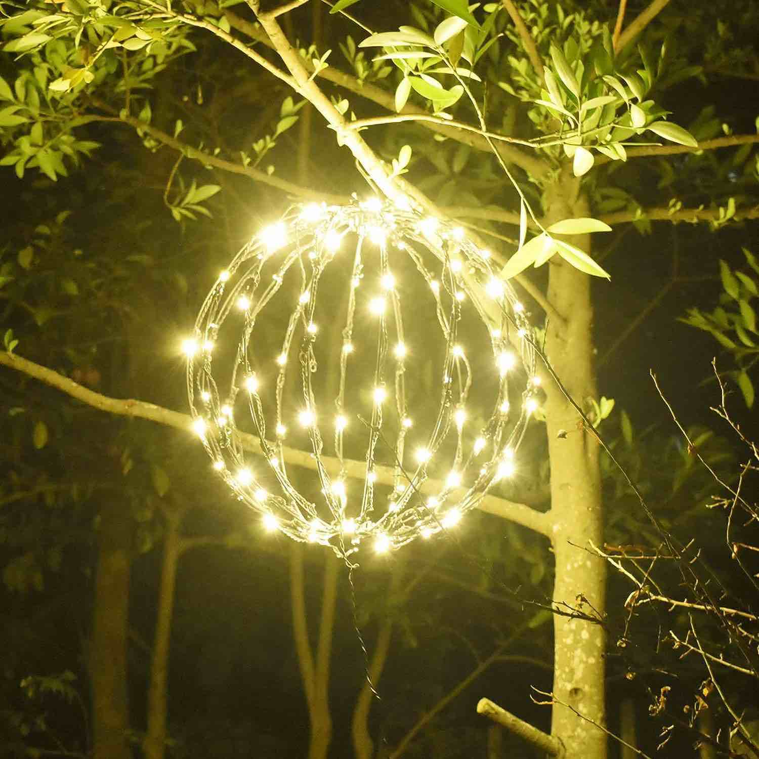 OUTDOOR LED LIGHT BALLS HANGING TREE GLOBE LIGHT