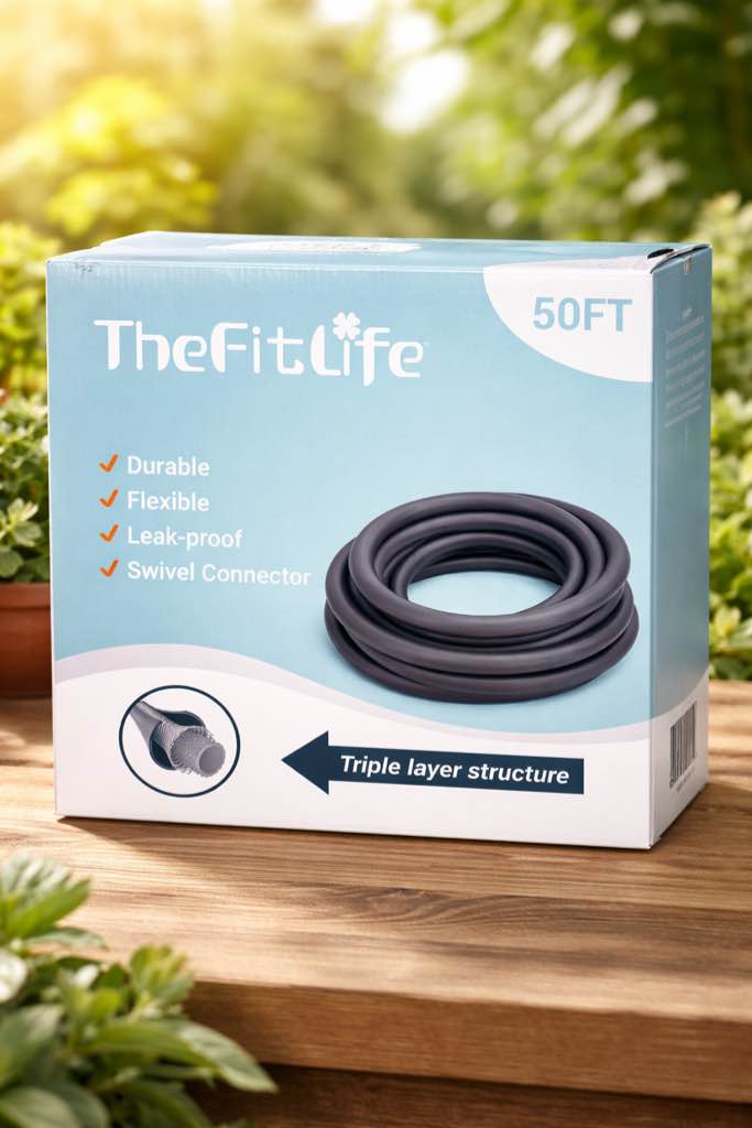The Fit Life 50ft Heavy Duty Garden Hose