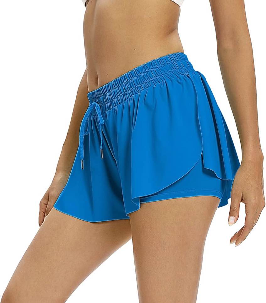 (Size M) PandaGirl Flowy Tennis Skirts for Women Gym Yoga Athletic Workout Running Golf Mini Shorts Cute Teen Clothes Summer Outfits