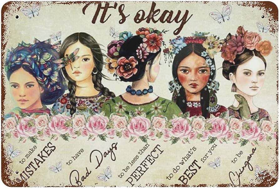 New Vintage Retro Metal Tin Sign Mexican Beauty Girl Home Kitchen Bar Bedroom Living Room Wall Decor Plaque Signs 12x16inch