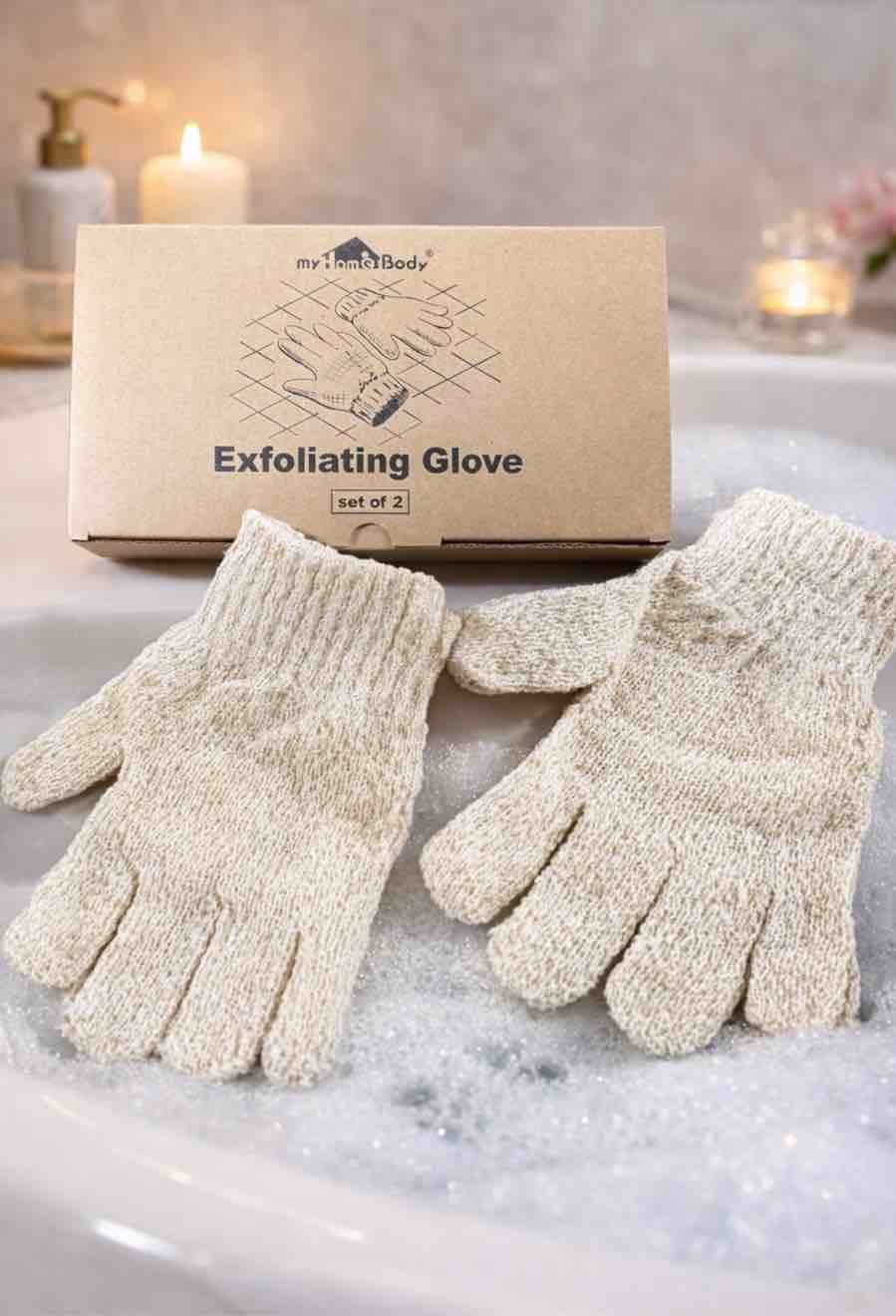 My home body exfoliating glove set of 2 