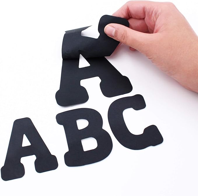 Condition photo showing New/Like New for ArtSkills Paper Poster Letters and Numbers for Projects and Crafts, 4" and 2.5", Black, 150 Pieces - Multiple Sheets Per Letter Pad