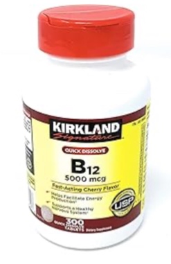 Kirkland Signature Quick Dissolve B-12 5000 mcg, 300 Tablets (05/25)
