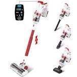 umlo v111 cordless vacuum cleaner, 300w 28kpa cordless stick vacuum with led display, 8 in 1 lightweight vacuum