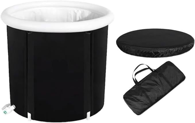 Portable Ice Bath Tub for Athletes – Premium Cold Plunge Therapy Hot and Cold Tub with Thermal Insulation, Suitable for Home or Outdoor SPA Experience - (29.5’’ x 29.5’’)