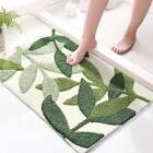 NEFCO bath rug nonslip quick dry 24x48 leaf