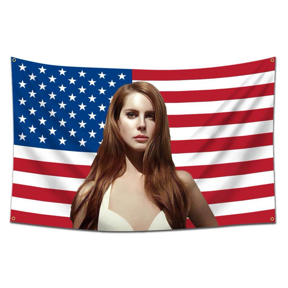 Lana Del Ray American Flag Banner 3 ft x 5 ft
