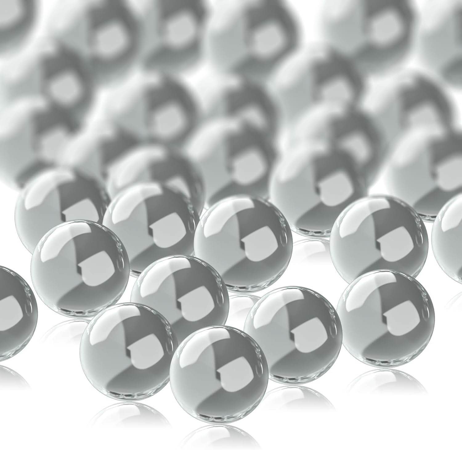 100-pcs 6mm Clear Decorative Quartz Pearls Beads