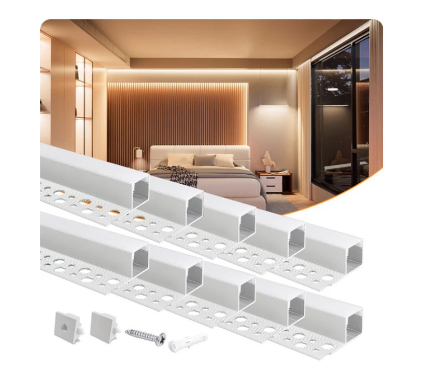 U132 Plaster in lead channel wall and ceiling edge trim 12 mm