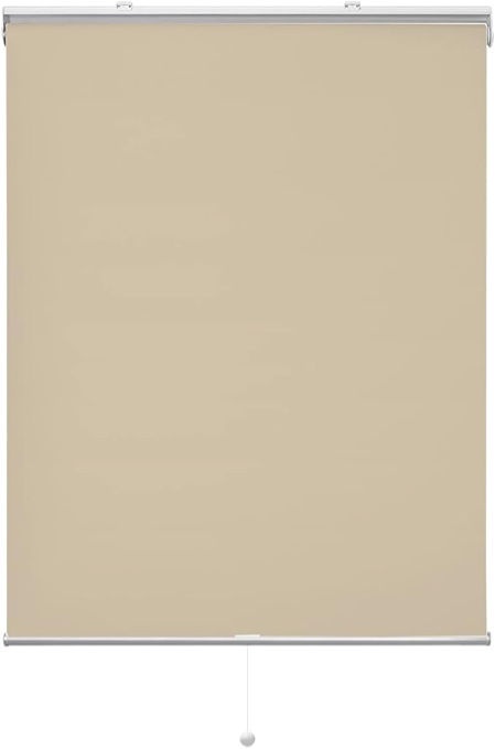 *beige*20”wx72”hALLBRIGHT Classic 100% Blackout Cordless Roller Shades for Windows, Spring System Roller Blinds with UV Protection Thermal Insulated, Easy to Install