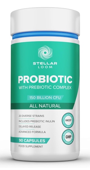 (Best Before Mar 2026)150 Billion CFU Probiotic & Prebiotics Complex for Gut Health - 20 Diverse Gut-Friendly Bacterial Cultures | 90 Vegan & Gluten-Free Capsules, 3 pack