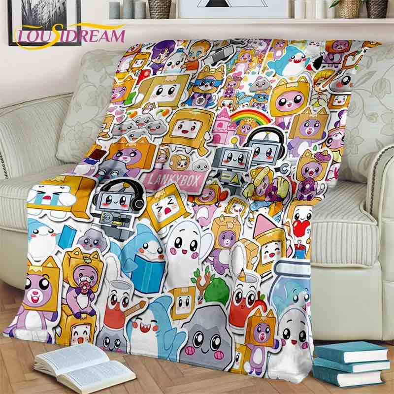 Cute Cartoon Throw Blanket - Soft & Cozy, Perfect for Picnic, Home