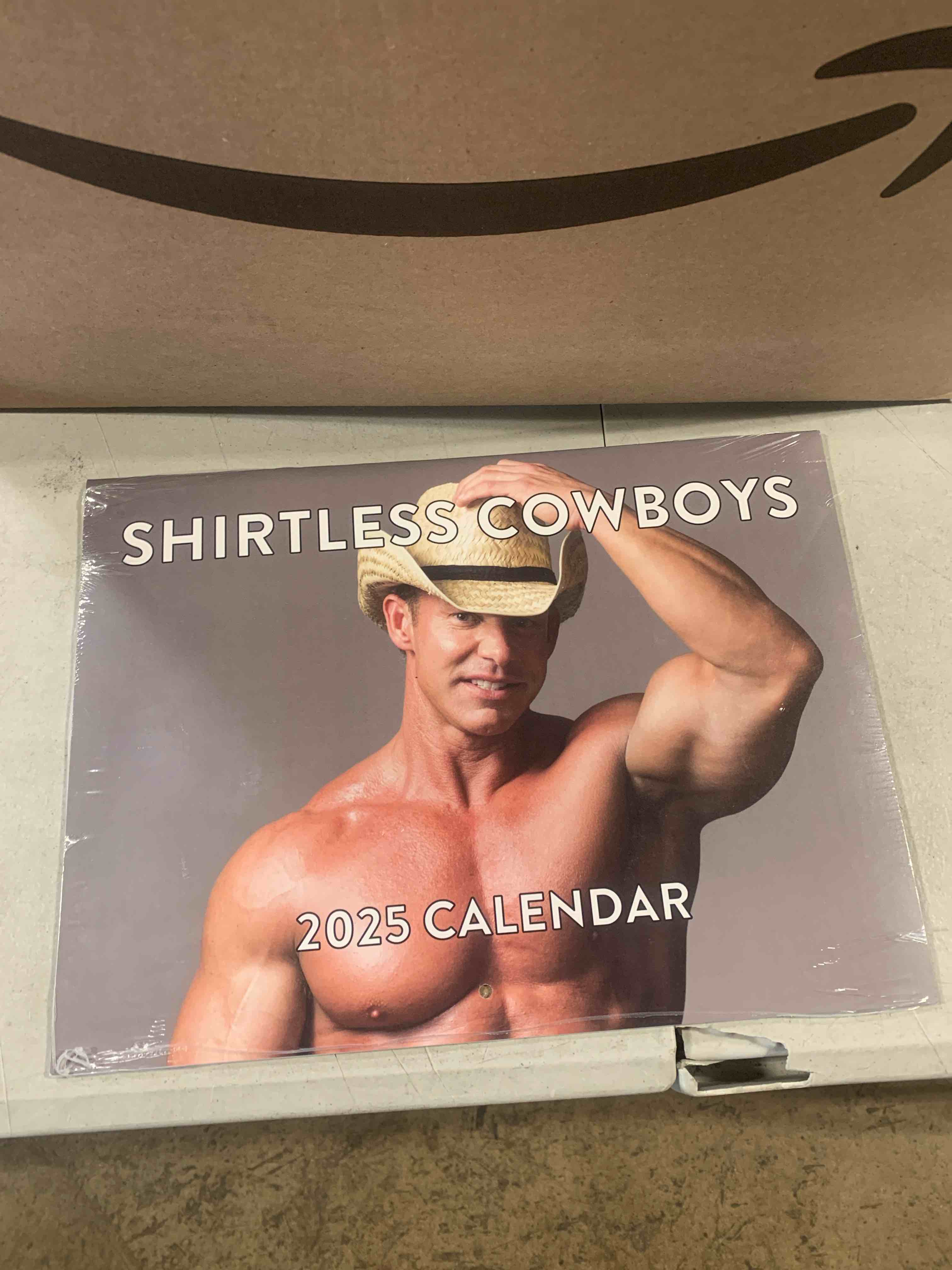 Shirtless Cowboy Calendar 2025 Sexy Men Monthly Wall Calender 12 Month | American Made In The USA