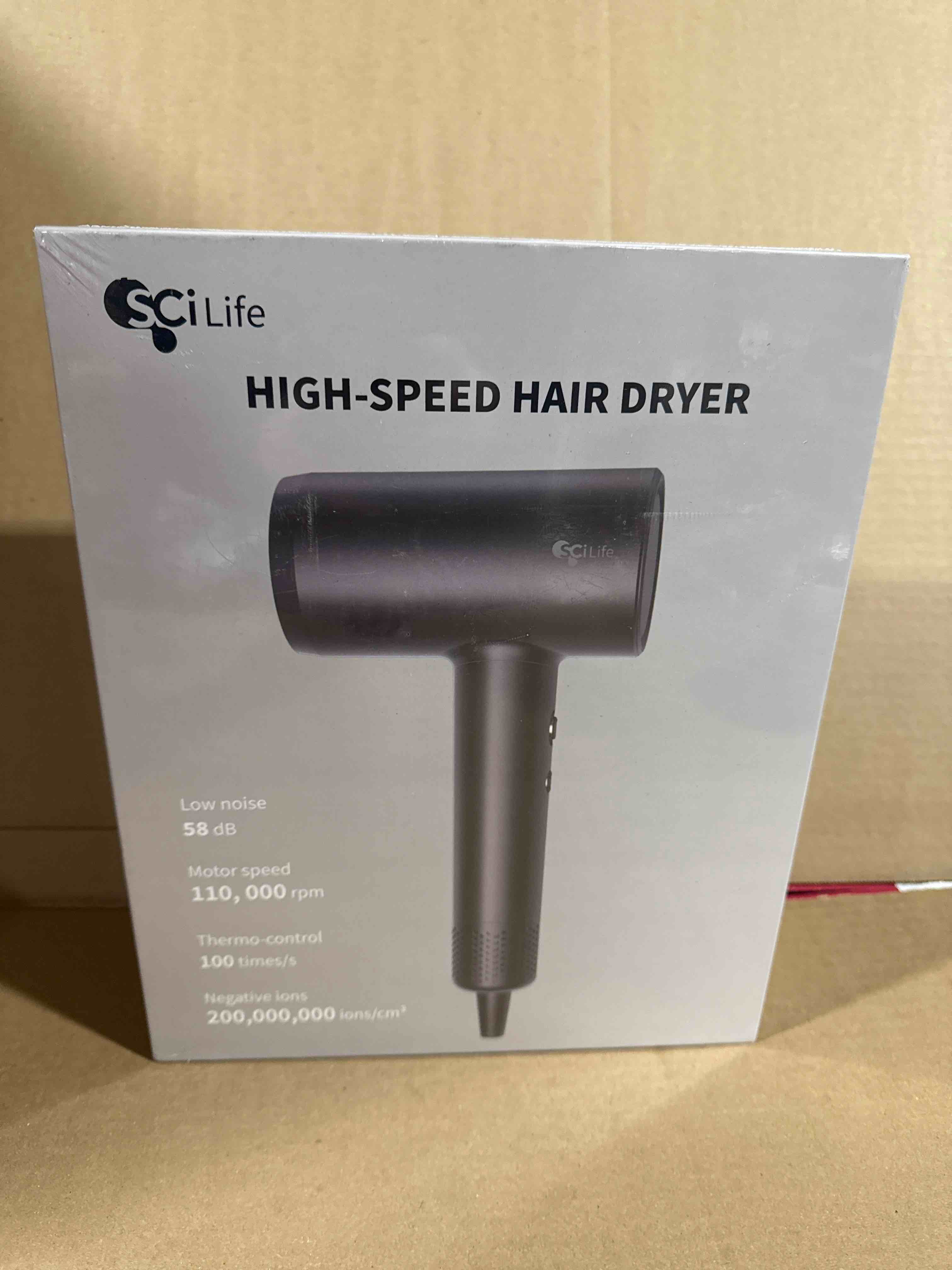 High Speed Ionic Hair Dryer with Wall Mount Holder Magnetic - Professional Blow Dryer 110,000 RPM Brushless Motor for Fast Drying, 1400W 4Temps /2Speeds Low Noise Thermo-Control Hairdryer