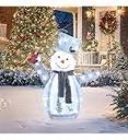 GENIMO Outdoor Christmas Decorations, 24 Inch Pre Lit pop-up snowman with 30 Led Lights Outside Indoor Holiday Lighted Christmas Decor for Yard Patio Lawn