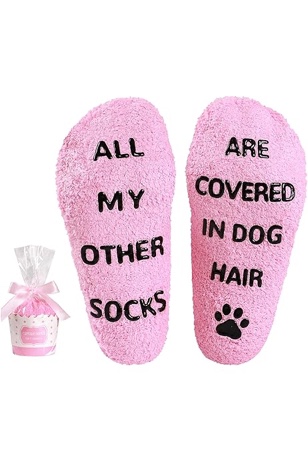 1 pair funny dog lover socks (Pink, 1 pair)