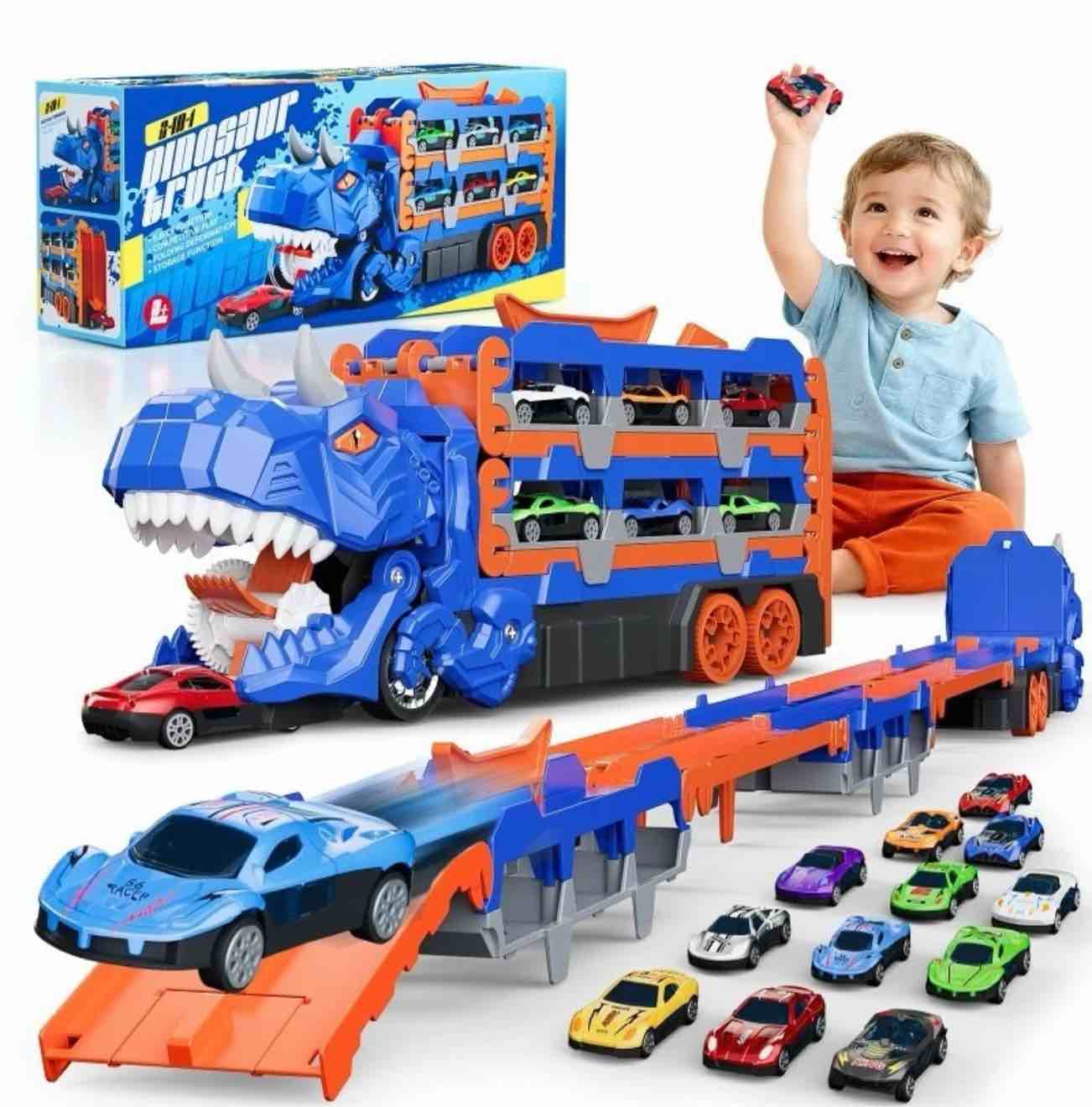 Vanvimen 2 in 1 Dinosaur Truck  Track 