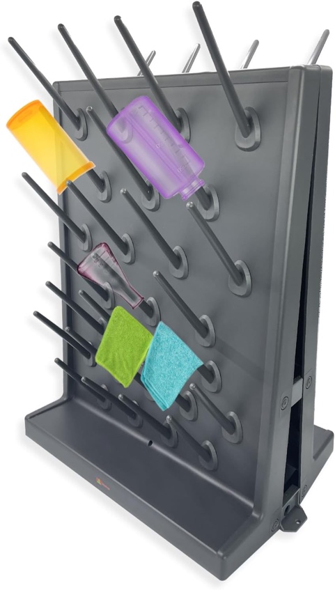 Lab Drying Rack Wall-Mount or Bench-Top Pegboard for Lab Glassware and Bottles Featuring 54 Detachable Pegs Efficient Laboratory Bottle Drying Rack Hand Towel Stand Rack