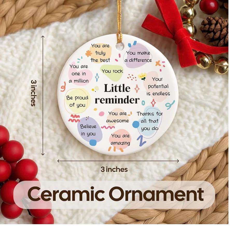 NewEleven Easter Women, Inspirational Gift, Little Reminder, Unique Present for Women, Encouragement Gift, Teacher Appreciation Gifts - Ceramic Galentines Day Ornaments 