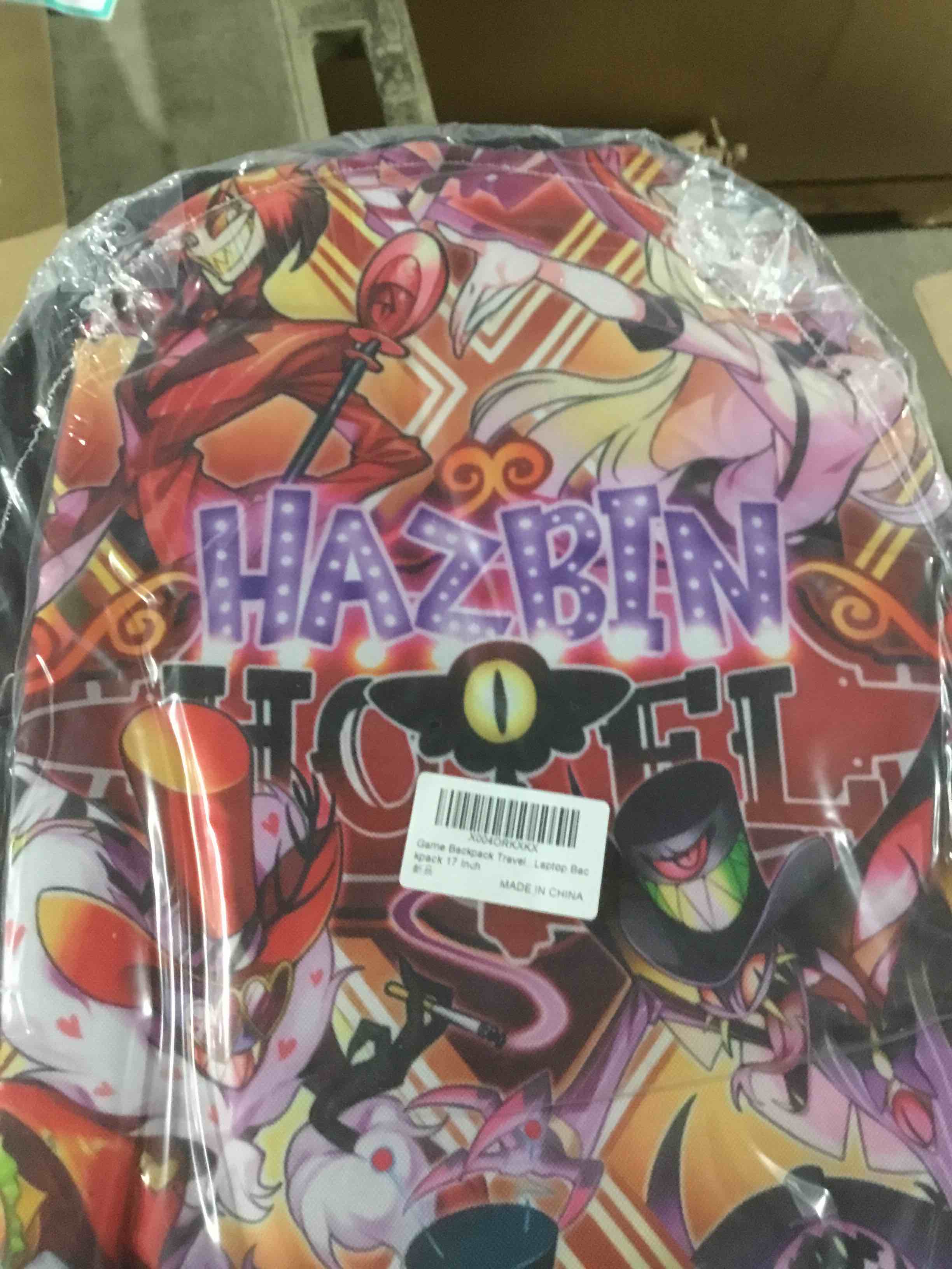 Condition photo showing New/Like New for Game Backpack travel , laptop Backpack Hazbin Hotel 