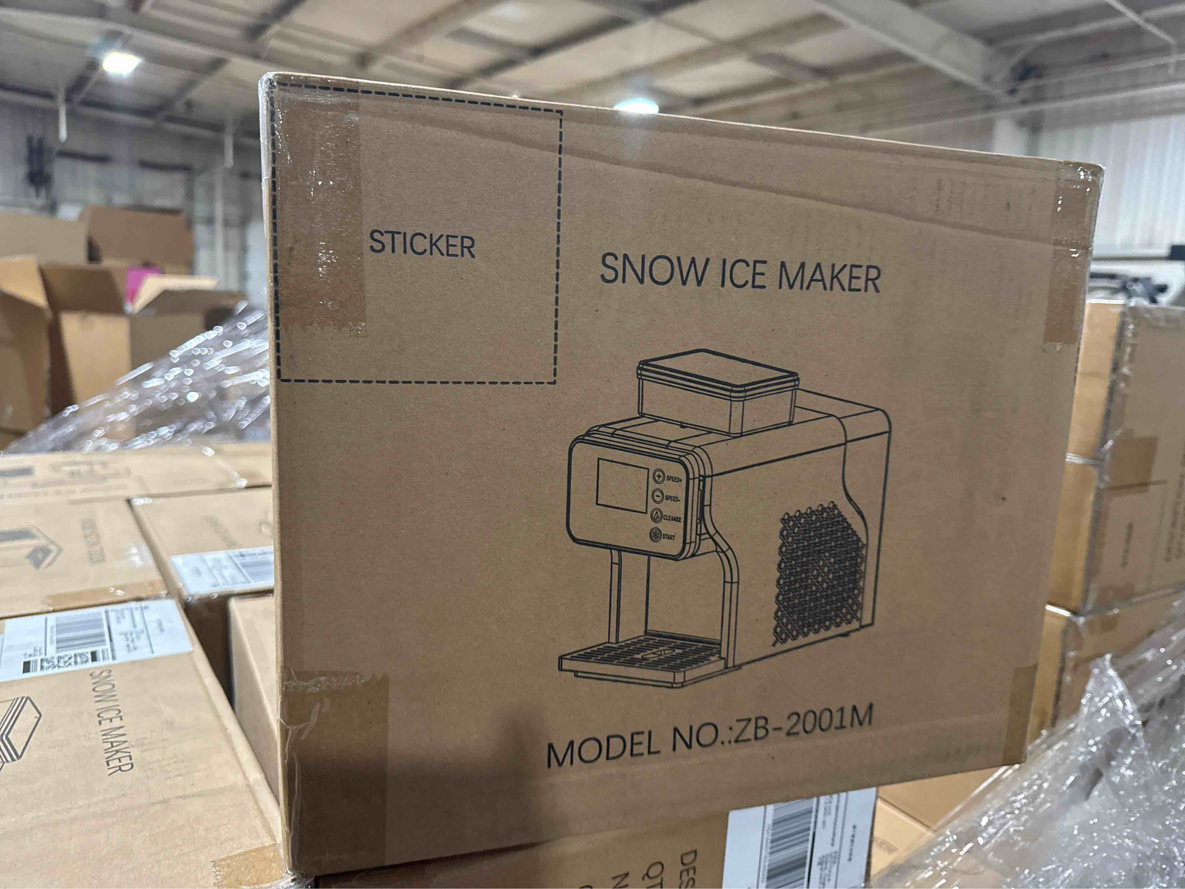 Condition photo showing Brand New for Shaved Ice Machine Countertop Portable Shaved Ice and Ice Cream Machine Adjustable Snowflake Ice Making Speed Snowflake Ice Machine for Home, Office, Restaurant, Bar, Party Adjustable Speed SUS 304