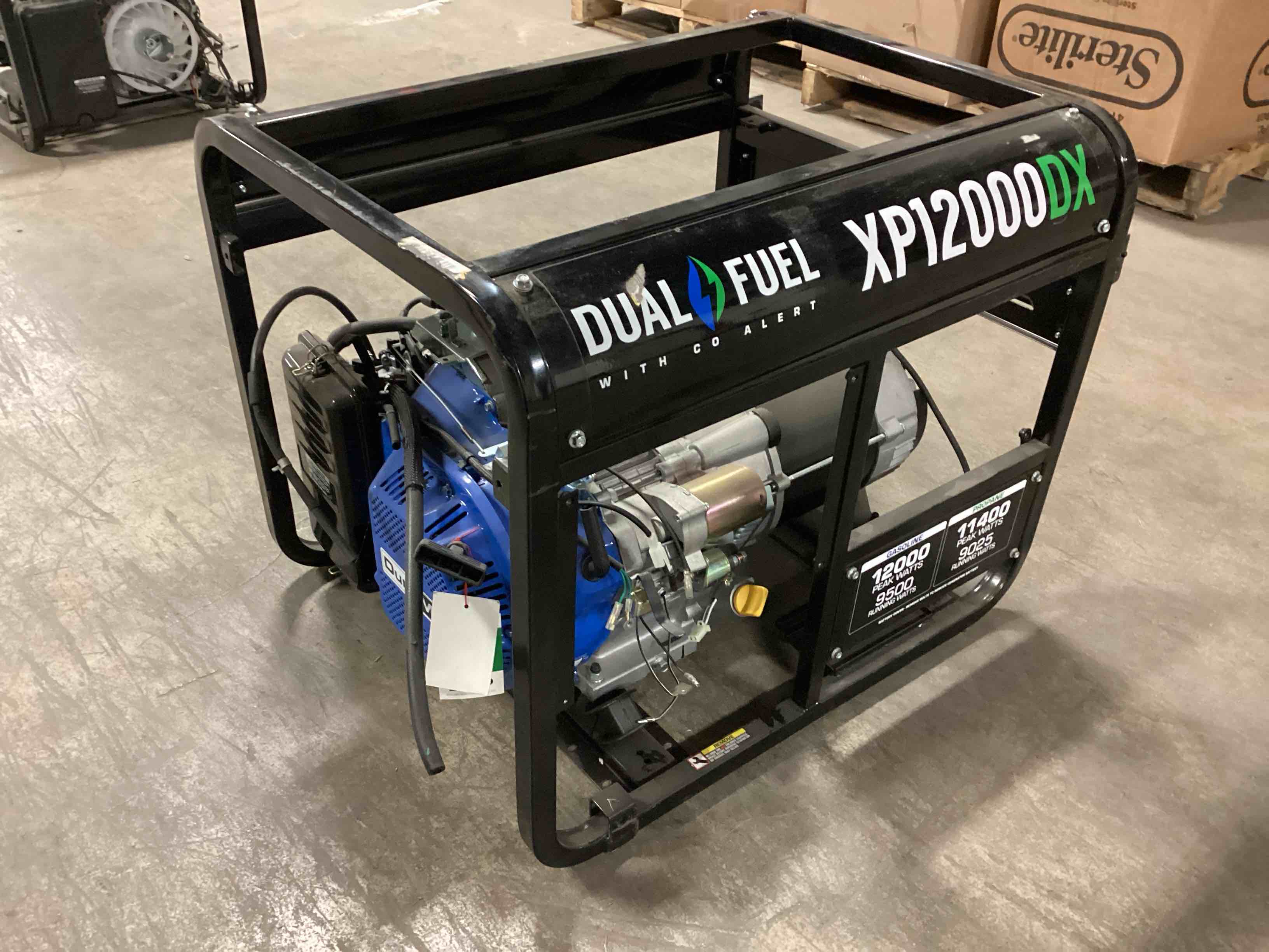 duromax 12,000 watt dual fuel portable generator with co alert - xp12000dx